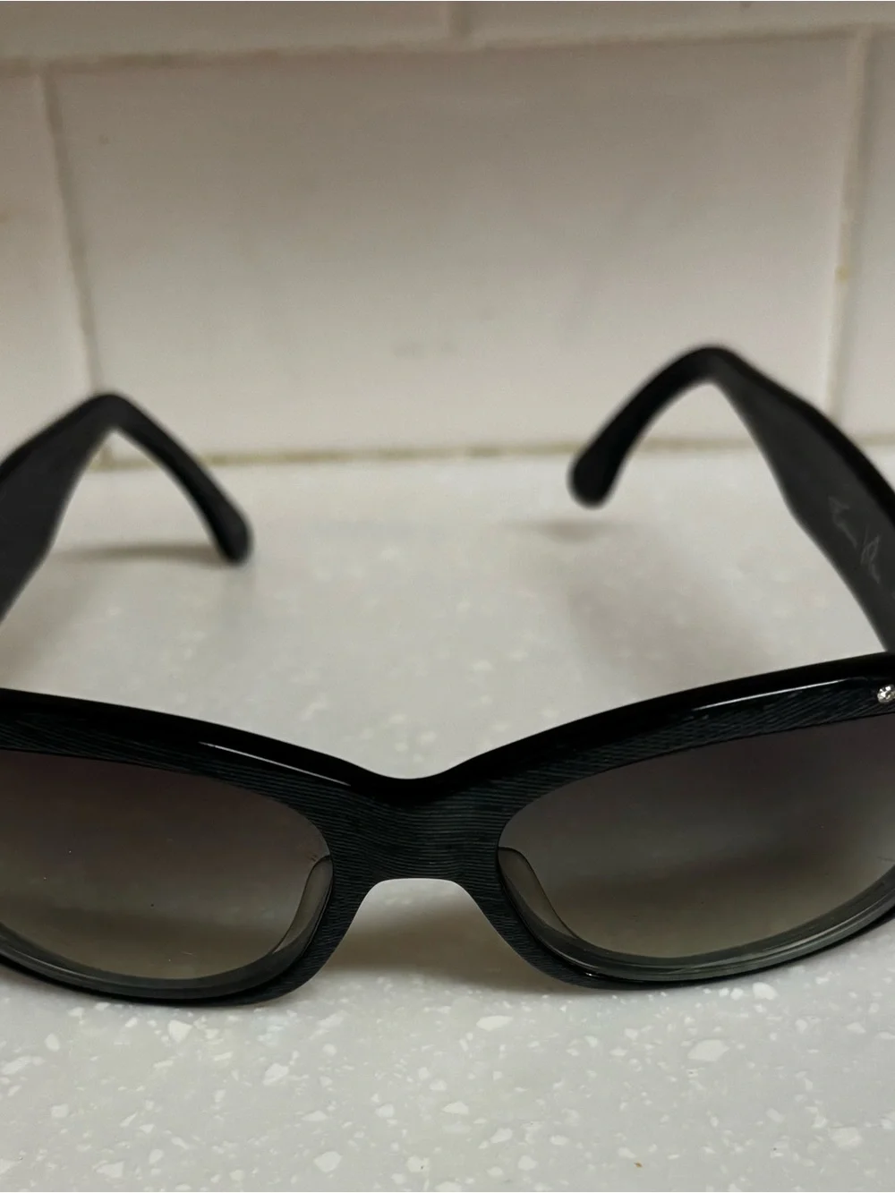 Francis Klein Eyeglasses Frames petite Made In France Swarovski Crystals Bluish